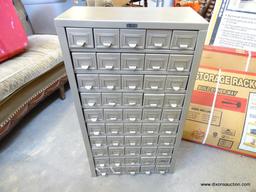 (R1) HOBART CABINET CO. METAL 50 DRAWER STORAGE CABINET. WOULD BE GREAT FOR A MECHANICS SHOP!: 19"X