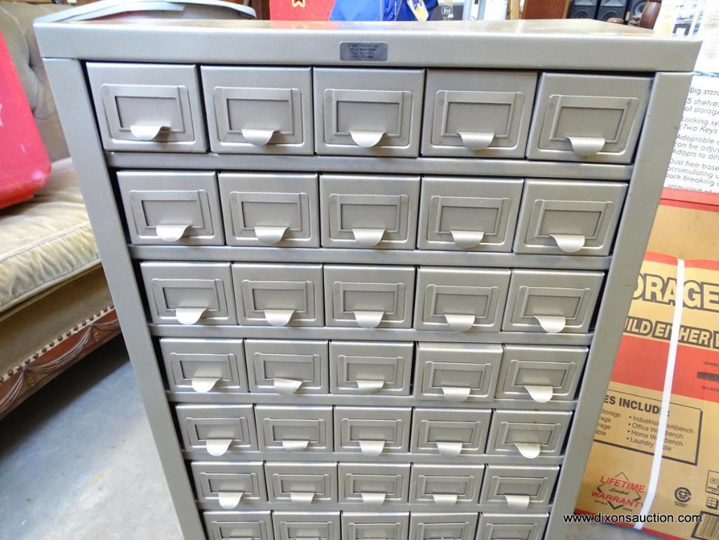 (R1) HOBART CABINET CO. METAL 50 DRAWER STORAGE CABINET. WOULD BE GREAT FOR A MECHANICS SHOP!: 19"X