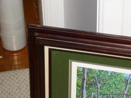 (GR) FRAMED, DOUBLE MATTED, SIGNED, AND NUMBERED MEPPS 50TH ANNIVERSARY PRINT "LARGEMOUTH BASS".