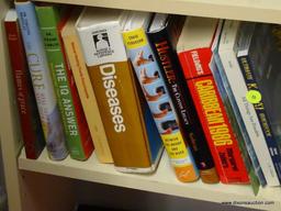 (GR) 2 SHELF LOT OF BOOKS: DISEASES, THE IQ ANSWER, PORSCHE, BONSAI, AND MORE!