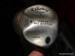 (GR) CALLAWAY WARBIRD #3. GREAT BIG BERTHA. (RARE) RUGER TITANIUM WITH CALLAWAY GOLF UL FIRM FLEX