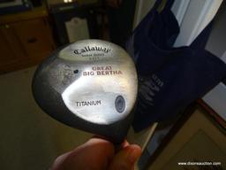 (GR) CALLAWAY WARBIRD 10 DEGREES. GREAT BIG BERTHA. TITANIUM WITH CALLAWAY GOLF UL REG. FLEX SHAFT.