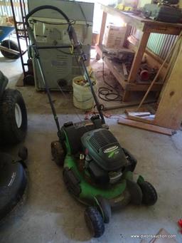 (SHED 1) LAWN-BOY PUSH MOWER. SERIAL #250003069. HAS BAGGER ATTACHMENT.