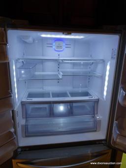 (B) LG FRENCH DOOR REFRIGERATOR; MODEL# LFX25991ST/05, MFGD 07/2013, COMPLETE WITH OWNER'S MANUAL