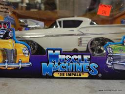 (SR1) MUSCLE MACHINES 1:18 SCALE 1958 IMPALA. IN THE ORIGINAL PACKAGE