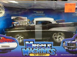 (SR1) MUSCLE MACHINES 1:18 SCALE 1957 CHEVY BEL AIR. IN THE ORIGINAL PACKAGE