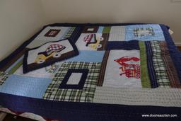 (BD4) HANDMADE CHILDS QUILT AND MATCHING PILLOW CASE