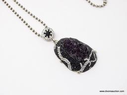 FIRST UP TONIGHT FROM A LOCAL ESTATE WE HAVE A GORGEOUS STERLING SILVER AND AMETHYST CRYSTAL PENDANT