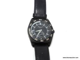 KENNETH COLE NEW YORK MEN'S BLACK ON BLACK QUARTZ MEN'S WRIST WATCH WITH ORIGINAL KENNETH COLE