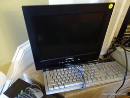 (LR) COMPUTER LOT; ITEMS INCLUDE LIQUID VIDEO MONITOR, HEWLETT-PACKARD KEYBOARD, AND HP MOUSE