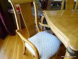 (DR) BERNHARDT DINING CHAIRS; 6 TOTAL CHAIRS, MATCHING THE TABLE LISTED IN LOT #2. LIGHT OAK WOOD