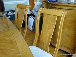 (DR) BERNHARDT DINING CHAIRS; 6 TOTAL CHAIRS, MATCHING THE TABLE LISTED IN LOT #2. LIGHT OAK WOOD