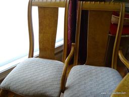 (DR) BERNHARDT DINING CHAIRS; 6 TOTAL CHAIRS, MATCHING THE TABLE LISTED IN LOT #2. LIGHT OAK WOOD