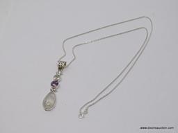 .925 NECKLACE AND PENDANT WITH STONES