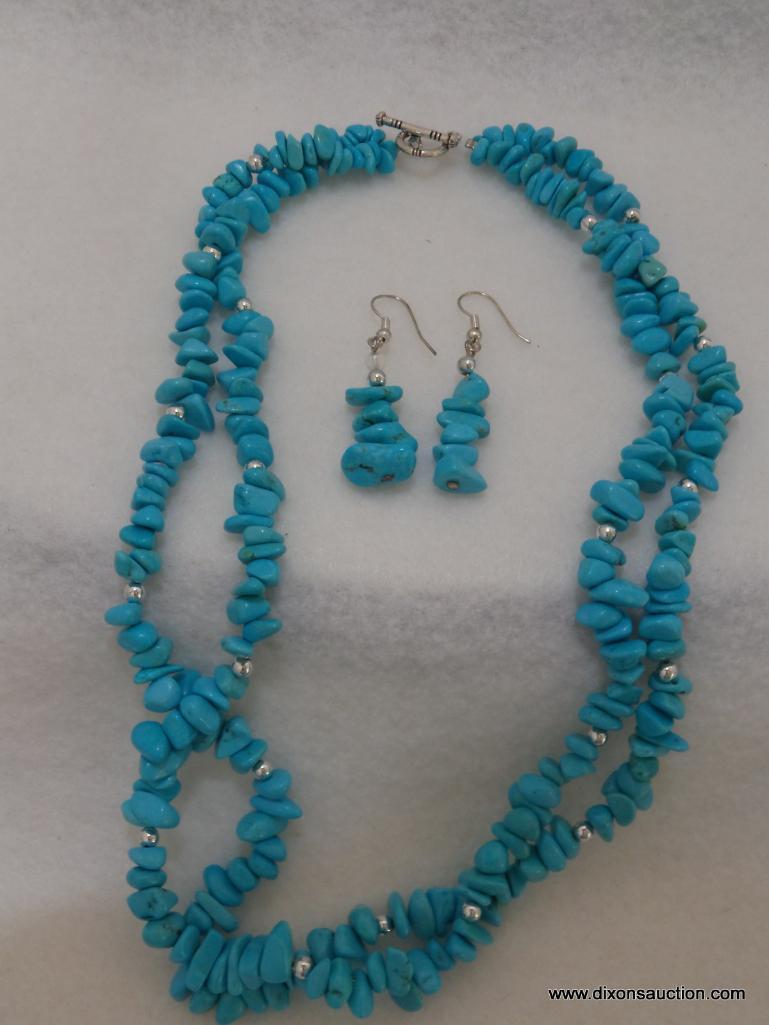 TURQUOISE NECKLACE/EARRING SET