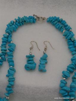 TURQUOISE NECKLACE/EARRING SET