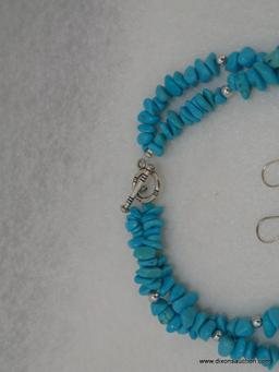 TURQUOISE NECKLACE/EARRING SET