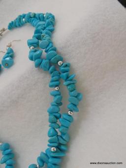 TURQUOISE NECKLACE/EARRING SET