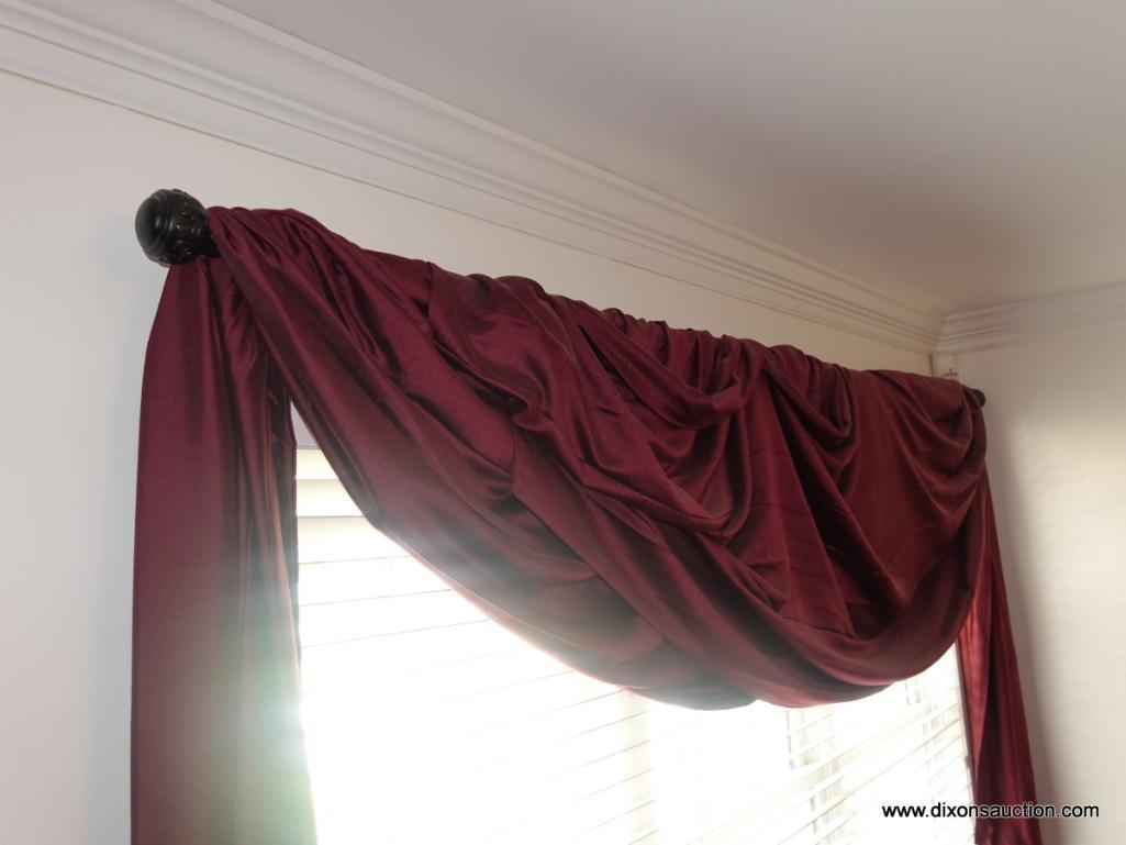 (LR) CURTAINS IN DEEP MAROON COLOR. WOULD GO GREAT WITH #2!