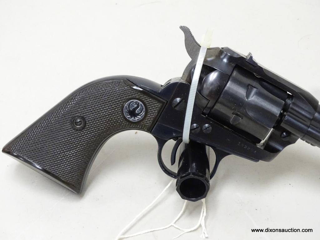 STURM RUGER SINGLE-SIX .22 CALIBER REVOLVER. 5.25" BARREL, WITH SOFT CASE AND THE ORIGINAL BOX. .