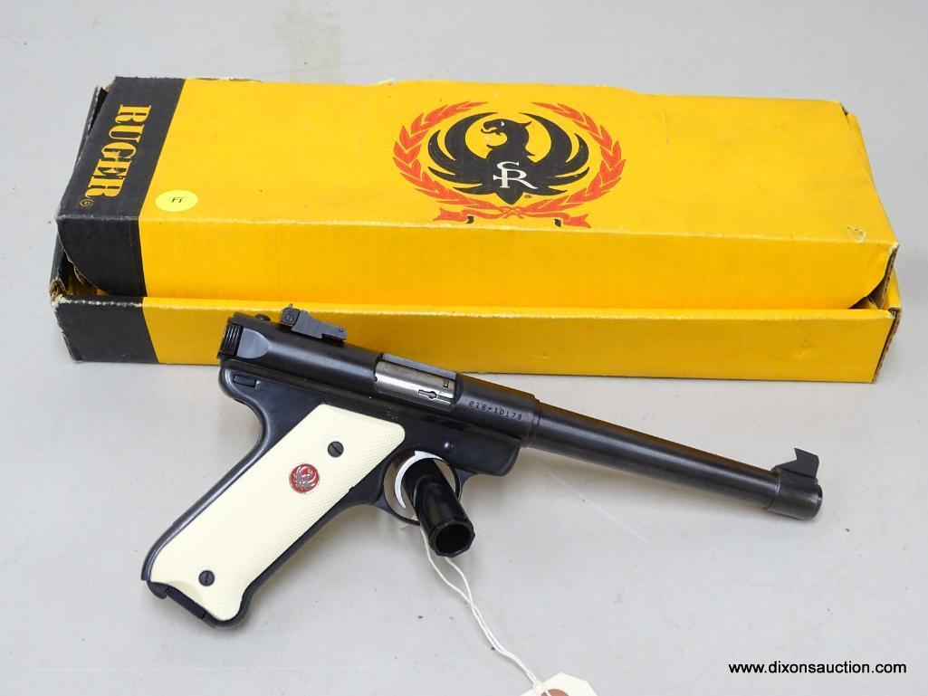 STURM RUGER MKII .22 CALIBER TARGET PISTOL. CATALOG NUMBER MK- 678. 6 7/8" BARREL. THIS PISTOL HAS