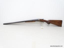 FOX STERLINGWORTH 20 GAUGE DOUBLE BARREL SIDE BY SIDE SHOTGUN. MARKED ON TOP OF THE BARREL MADE BY