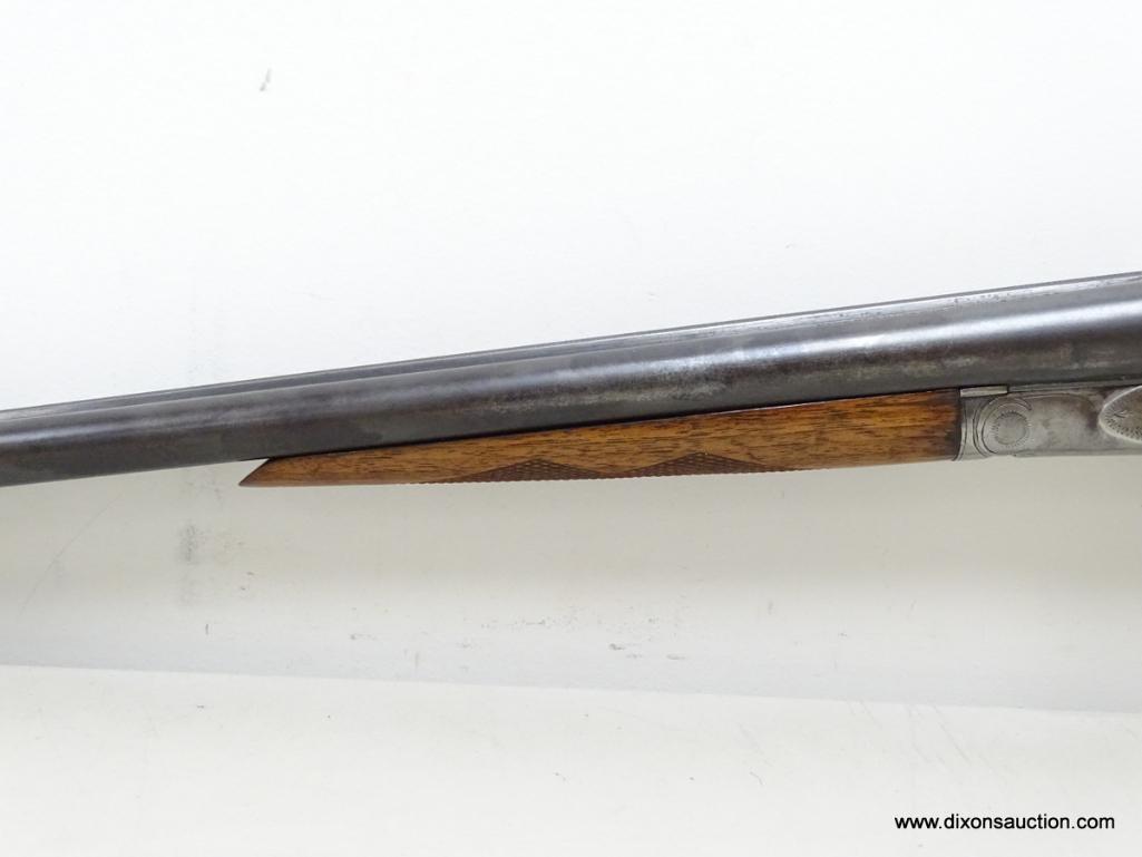 FOX STERLINGWORTH 20 GAUGE DOUBLE BARREL SIDE BY SIDE SHOTGUN. MARKED ON TOP OF THE BARREL MADE BY