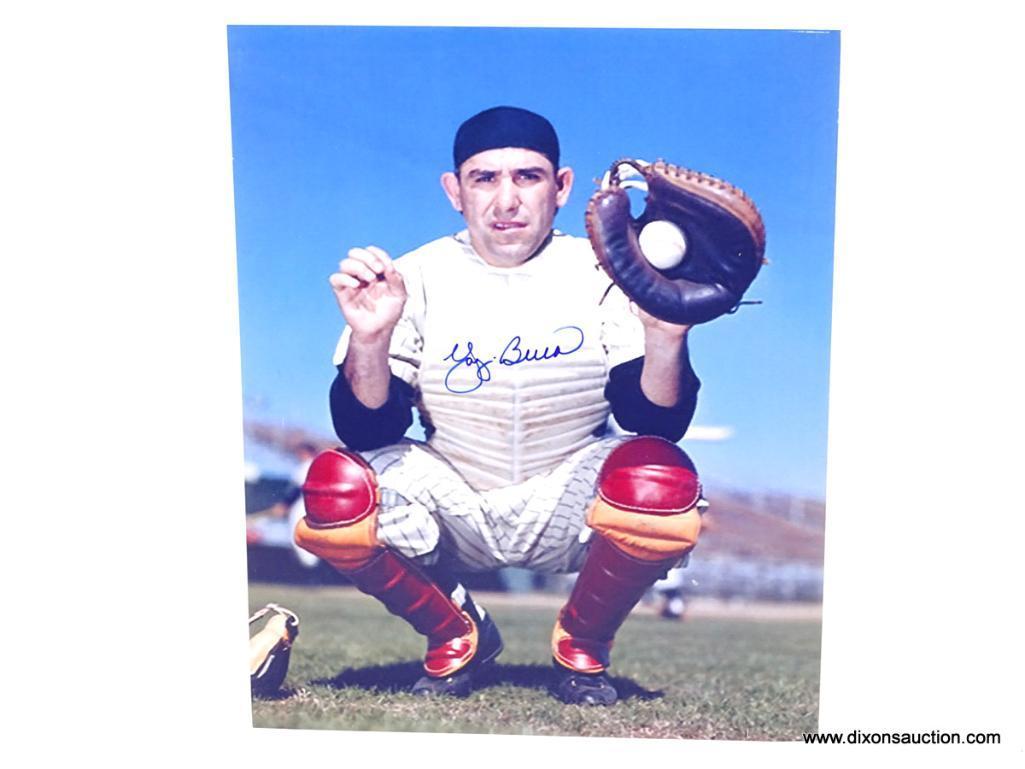 YOGI BERRA SIGNED PHOTOGRAPH. WITH COA.