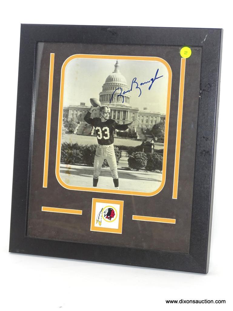 SAMMY BAUGH FRAMED AND SIGNED PICTURE.