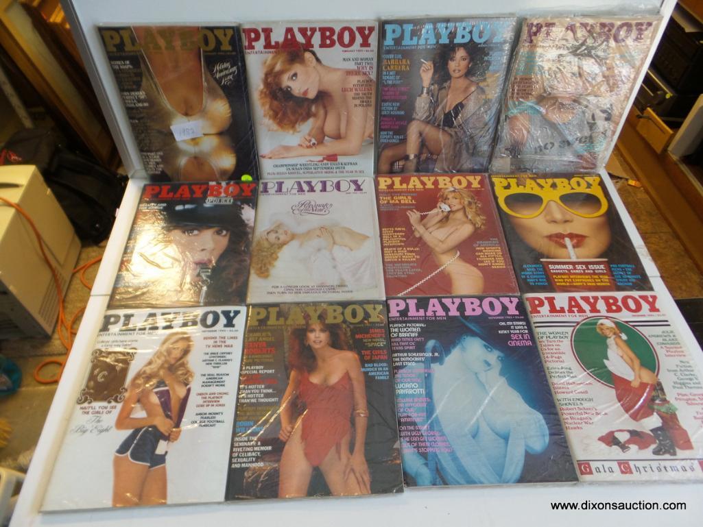 (S2) PLAYBOY MAGAZINES FROM 1982; FULL YEAR IN THIS LOT, 12 ISSUES FROM JANUARY TO DECEMBER. COVER