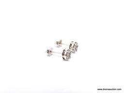 LADIES 14K WHITE GOLD 1/3CT DIAMOND EARRINGS