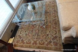 (WIN) TURKISH WOOL BLEND AREA RUG BY FEIZY RUGS; FROM THE SALISBURY COLLECTION, THIS RUG IS SAGE