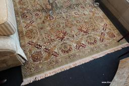 (WIN) TURKISH WOOL BLEND AREA RUG BY FEIZY RUGS; FROM THE SALISBURY COLLECTION, THIS RUG IS SAGE