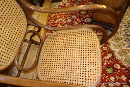 (WIN) THONET BENTWOOD ROCKING CHAIR; CLASSIC BENTWOOD THONET ROCKING CHAIR WITH CANE SEATING, WHICH