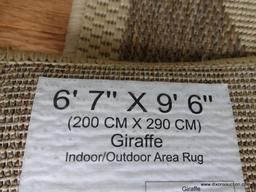 (LR) SAFAVIEH MACHINE MADE GIRAFFE PATTERNED RUG-6'7"W X 9'6"L-EXCELLENT CONDITION