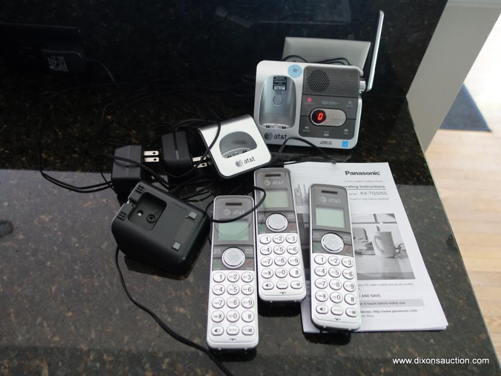 (KIT)PANASONIC DIGITAL CORDLESS PHONE WITH ANSWERING MACHINE-MODEL KX-TG5055- HAS MANUAL AND 2 EXTRA