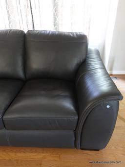 (DEN) ONE OF A PAIR OF LEATHER SOFAS- EXCELLENT CONDITION-88"W X 38"L X35"H- ORIGINAL PRICE-$950