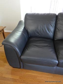 (DEN) ONE OF A PAIR OF LEATHER SOFAS- EXCELLENT CONDITION-88"W X 38"L X35"H- ORIGINAL PRICE-$950