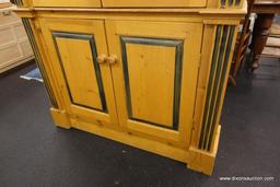 LARGE COUNTRY PAINTED TV ARMOIRE