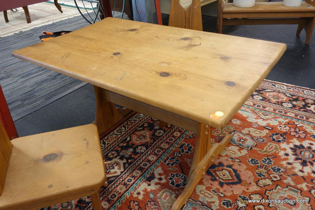 WOODEN CHILD SIZED TABLE AND CHAIRS SET