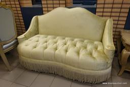 PLUSH PALE DESIGNER VELVET SOFA