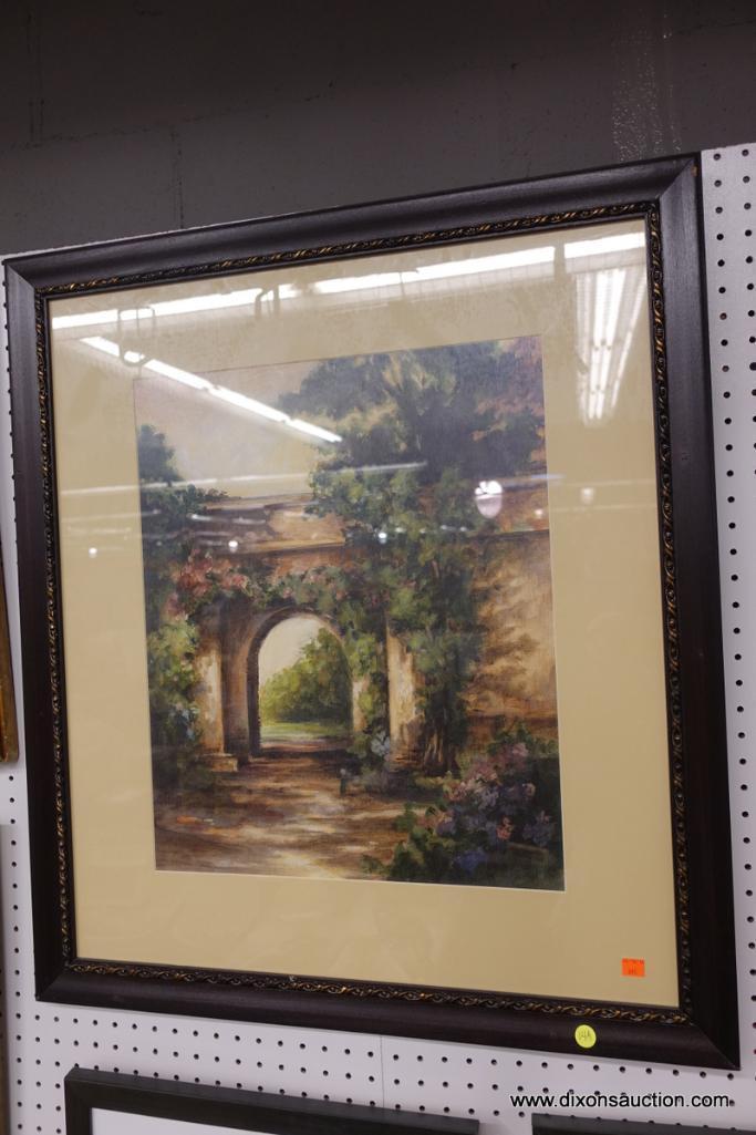 FRAMED AND MATTED ARCHWAY IMAGE