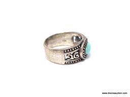 LADIES STERLING SILVER TURQUOISE RING