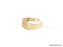 14K YELLOW GOLD DAD RING SIZE 9.5