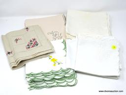 (DR) ASSORTED EMBROIDERED LINENS LOT