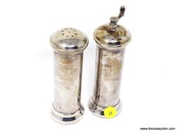 (DR) SILVER PLATED TALL CYLINDRICAL S&P SET