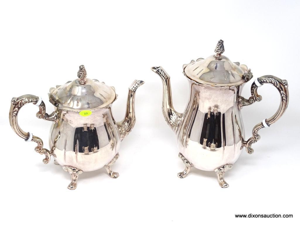 (DR) LEONARD SILVER PLATE COFFEE AND TEA SET