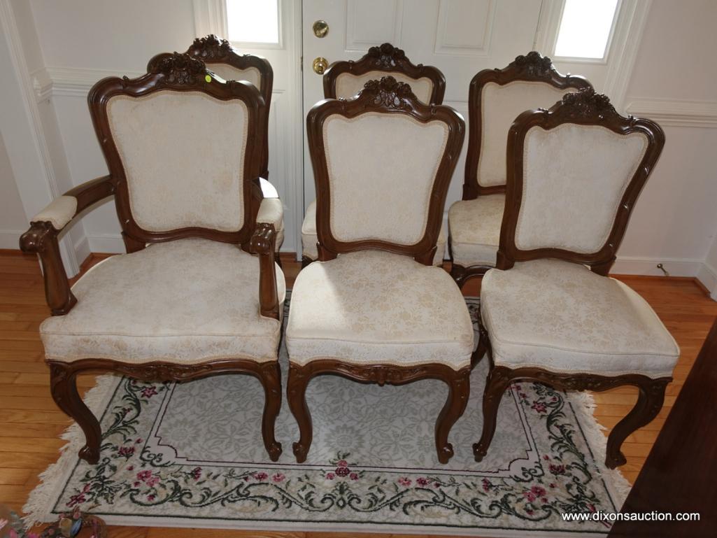 (DR) HAND CARVED NARRA WOOD DINING CHAIRS