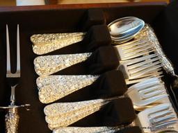 (DR) "ROSE" BY STIEFF STERLING FLATWARE SET