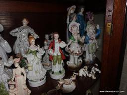 (LR) SHELF LOT OF FIGURINES- TALLEST-10" AND SMALLEST-1"